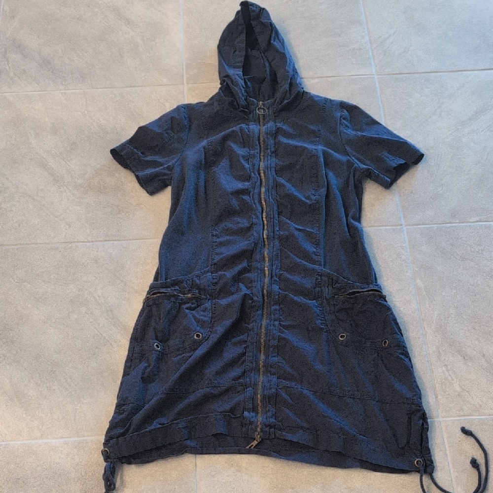 XCVI Navy Hooded Utility Jacket